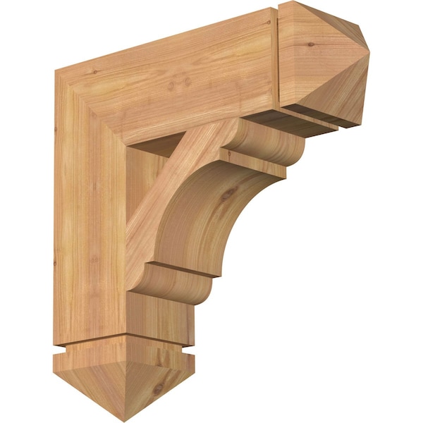 Ekena Millwork Olympic Arts & Crafts Smooth Bracket, Western Red Cedar, 5 1/2"W x 20"D x 20"H BKT06X20X20OLY03SWR - main